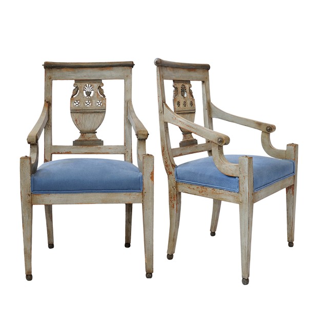  Rare French Directoire Painted Open Armchairs -the-decorator-source-DS1 mod_main_636167265114254221.jpg